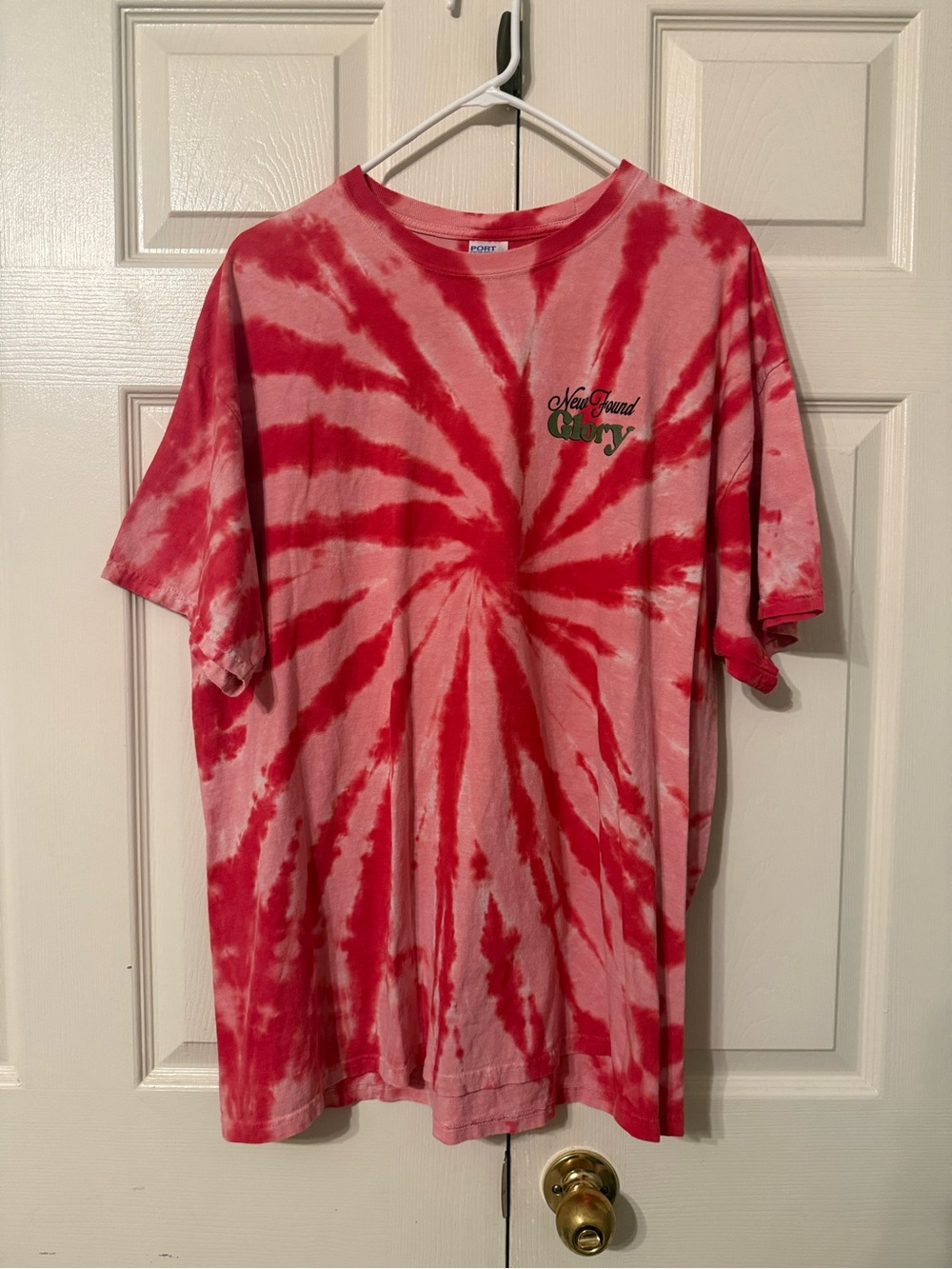 New Found Glory Tie-Dye mens T-Shirt - Pink & Red